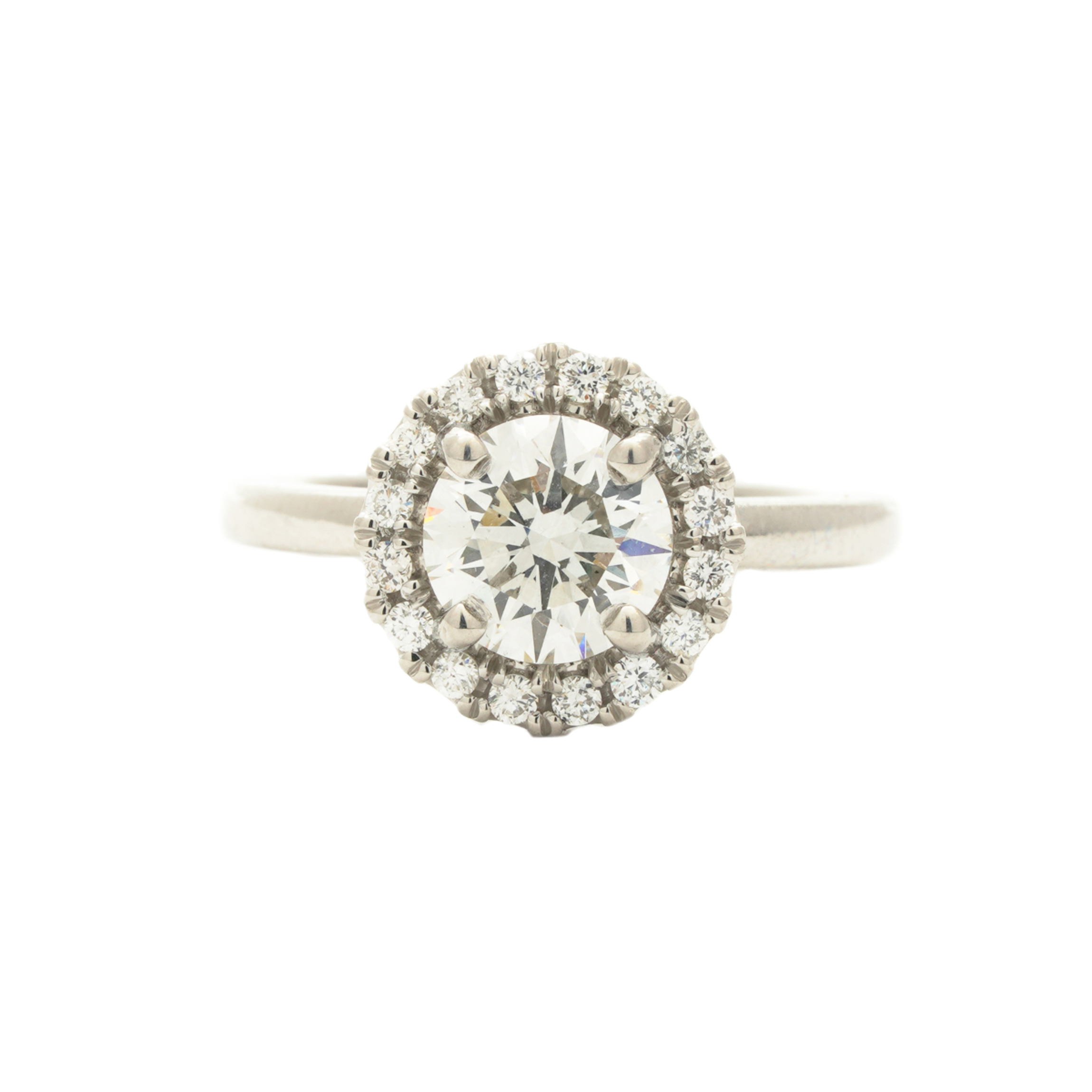 Petite Halo Diamond Ring - Solari & Co